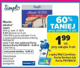Carrefour Masło ekstra SIMPL oferta