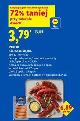 Lidl Pikok Kiełbasa śląska oferta