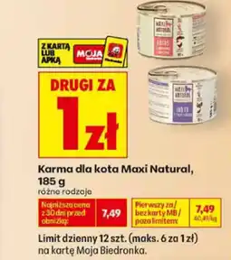 Biedronka Karma dla kota Maxi Natural, oferta