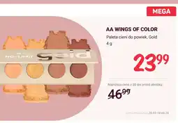 Rossmann Paleta cieni do powiek AA WINGS OF COLOR Gold oferta