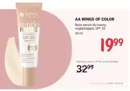 Rossmann Baza-serum do twarzy wygładzająca SPF 50 AA WINGS OF COLOR oferta