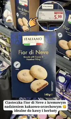 Lidl Ciastka z nadzieniem Fior di Neve oferta