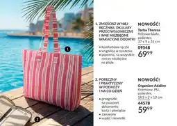 Avon Torba Theresa Różowo-biała poliester 37x9x31cm oferta