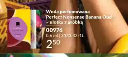 Avon Woda perfumowana Avon Perfect Nonsense Banana Oud ulotka z próbką oferta