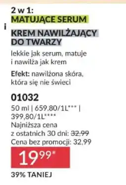 Avon 2 w 1: Matujące serum i krem nawilżający do twarzy Avon Skin Mattify oferta