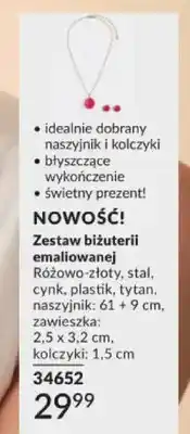 Avon Zestaw biżuterii emaliowanej różowo-złoty oferta