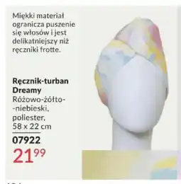 Avon Ręcznik-turban Dreamy różowo-żółto-niebieski poliester 58x22cm oferta