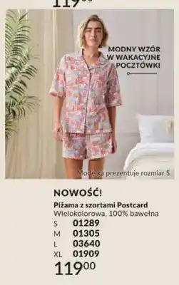Avon Piżama z szortami Postcard wielokolorowa 100% bawełna oferta