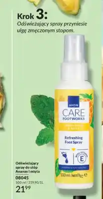Avon Odświeżający spray do stóp Ananas i mięta Avon Care Footworks oferta