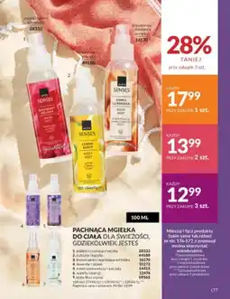 Avon Pachnąca mgiełka do ciała Avon Senses malina i czarna porzeczka oferta