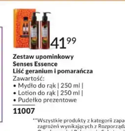 Avon Zestaw upominkowy Avon Senses Essence Liść geranium i pomarańcza oferta