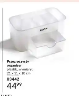 Avon Przezroczysty organizer Avon plastik wymiary 21x11x10cm oferta