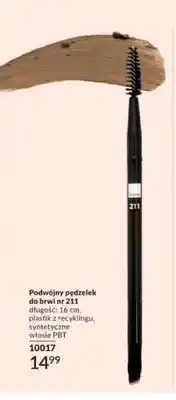 Avon Podwójny pędzelek do brwi Avon nr 211 długość 16cm plastik z recyklingu syntetyczne włosie PBT oferta