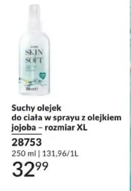 Avon Suchy olejek do ciała w sprayu z olejkiem jojoba Avon Skin So Soft rozmiar XL oferta