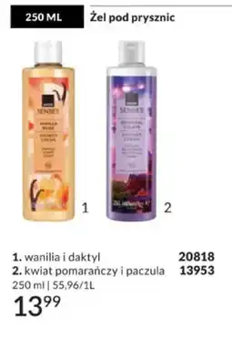 Avon Żel pod prysznic Senses kwiat pomarańczy i paczula oferta