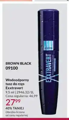 Avon Wodoodporny tusz do rzęs Exxtravert BROWN BLACK Avon oferta