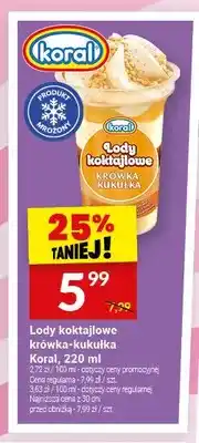 Twój Market Lody koktajlowe krówka-kukułka Koral oferta