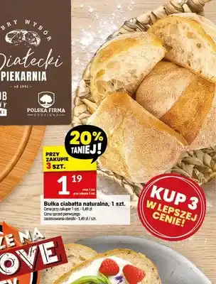Twój Market Bułka ciabatta naturalna Białecki oferta