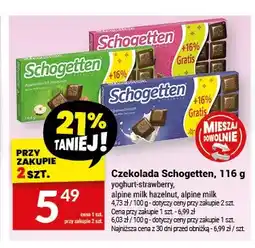 Twój Market Czekolada Schogetten yoghurt-strawberry oferta