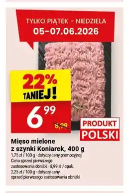 Twój Market Mięso mielone z szynki Koniarek polskie oferta