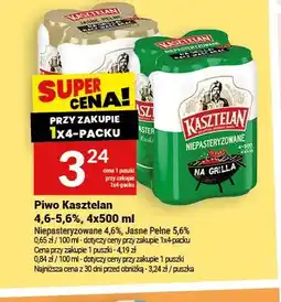 Twój Market Piwo Kasztelan Niepasteryzowane 4,6% 4-pak oferta