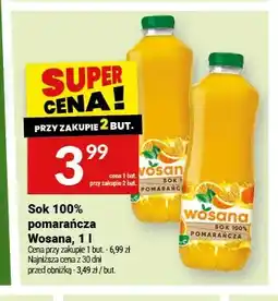 Twój Market Sok 100% pomarańcza Wosana oferta