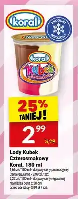 Twój Market Lody Kubek Czterosmakowy Koral oferta