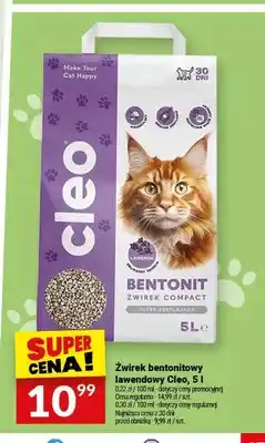 Twój Market Żwirek bentonitowy lawendowy Cleo oferta