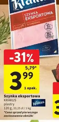Intermarche Szynka eksportowa Krakus plastry oferta