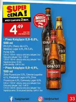 Twój Market Piwo bezalkoholowe Książęce 0,0-8,0% IPA 0,0% oferta