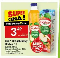 Twój Market Sok 100% jabłkowy Hortex butelka oferta
