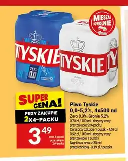 Twój Market Piwo Tyskie Zero 0,0% 4-pak oferta