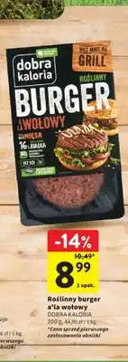 Intermarche Roślinny burger a'la wołowy DOBRA KALORIA oferta