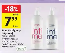 Intermarche Płyn do higieny intymnej ZIAJA INTIMA konwaliowy oferta