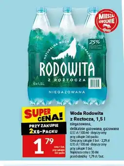 Twój Market Woda Rodowita z Roztocza niegazowana oferta
