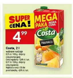 Twój Market Napój Costa pomarańcza oferta