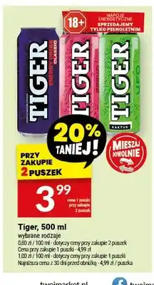 Twój Market Napój energetyczny Tiger Classic oferta