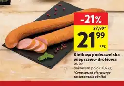 Intermarche Kiełbasa podwawelska wieprzowo-drobiowa Duda oferta