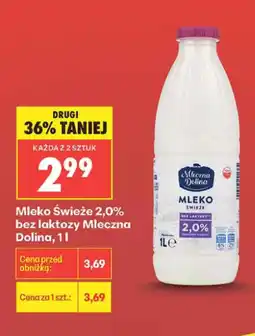 Biedronka Mleko bez laktozy Mleczna Dolina oferta