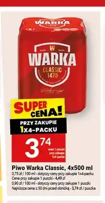 Twój Market Piwo Warka Classic 4-pak oferta