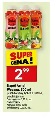 Twój Market Napój Acha! Wosana peach & cherry oferta