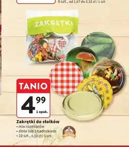 Intermarche Zakrętki do słoików złote 10-pak oferta