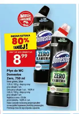 Płyn do WC Domestos Zero lime green