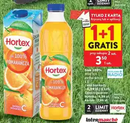 Intermarche Sok 100% pomarańcza butelka Hortex oferta