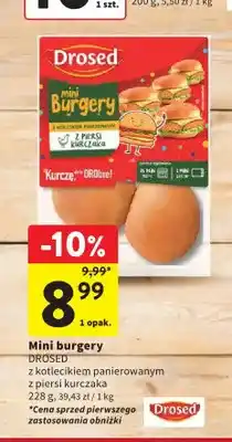 Intermarche Mini burgery z kotlecikiem panierowanym z piersi kurczaka Drosed oferta
