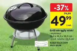 Intermarche Grill okrągły niski Floral Garden 36,5x36,5x38,5cm śred. rusztu: 34,5cm oferta
