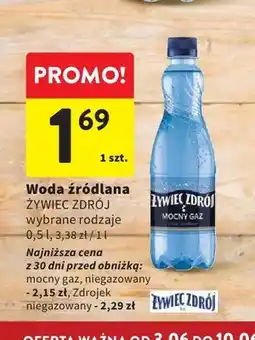 Intermarche Woda źródlana Żywiec Zdrój Mocny Gaz oferta