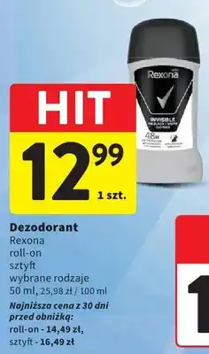 Intermarche Dezodorant Rexona roll-on oferta