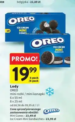 Intermarche Lody OREO mini rożki 8-pak oferta