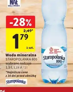 Intermarche Woda mineralna Staropolanka 800 oferta